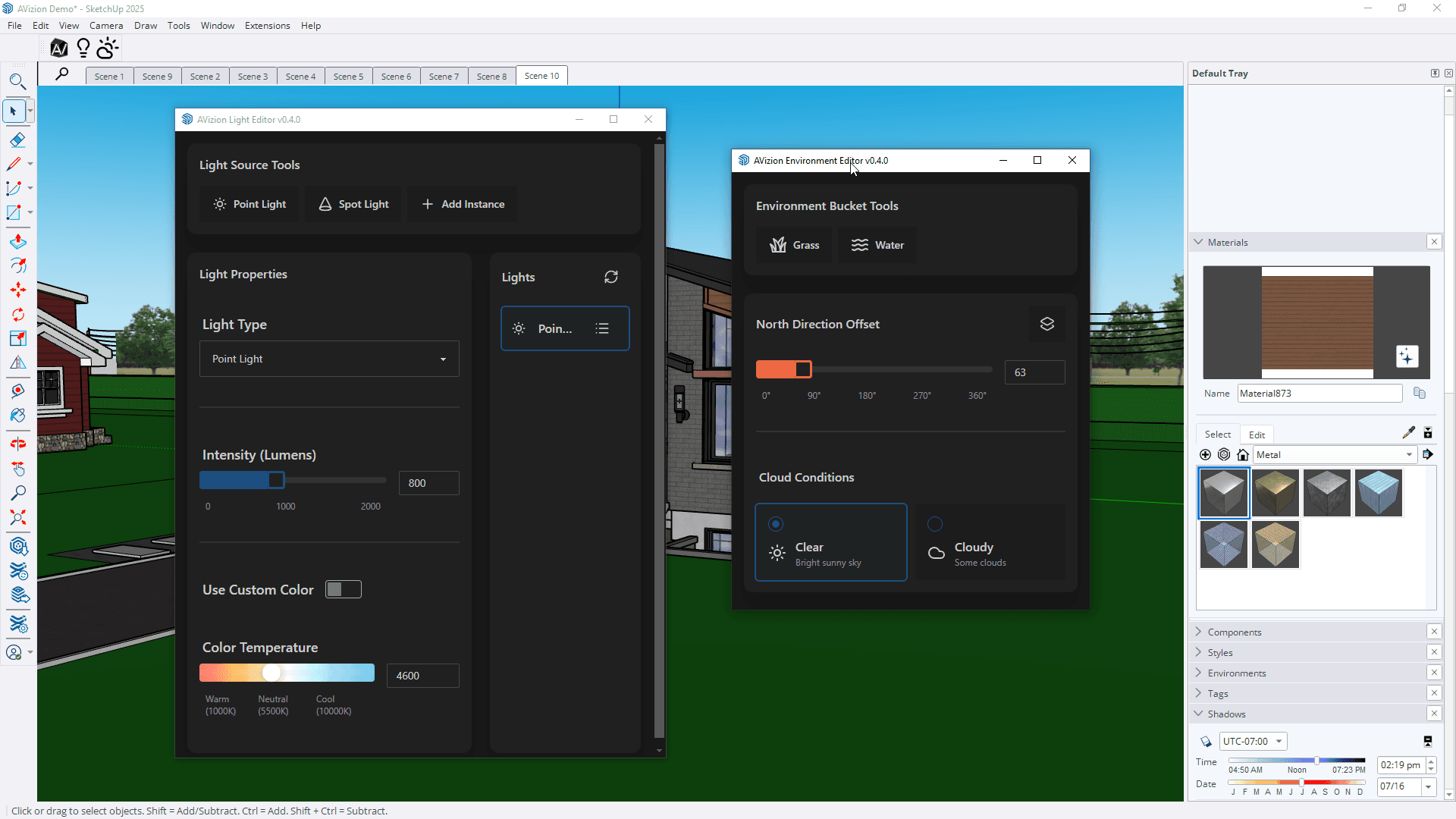 AVizion light and environment tools